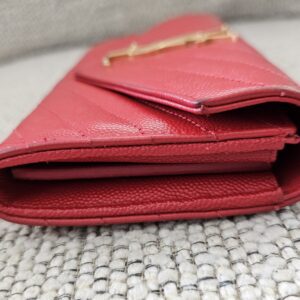 Saint Laurent YSL Cassandre Red Wallet - Image 5