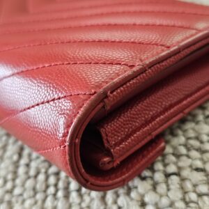 Saint Laurent YSL Cassandre Red Wallet - Image 7