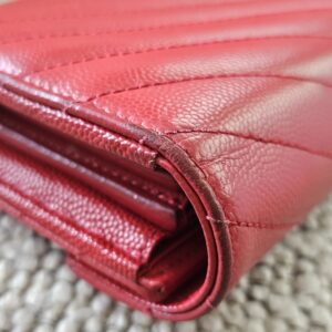 Saint Laurent YSL Cassandre Red Wallet - Image 11