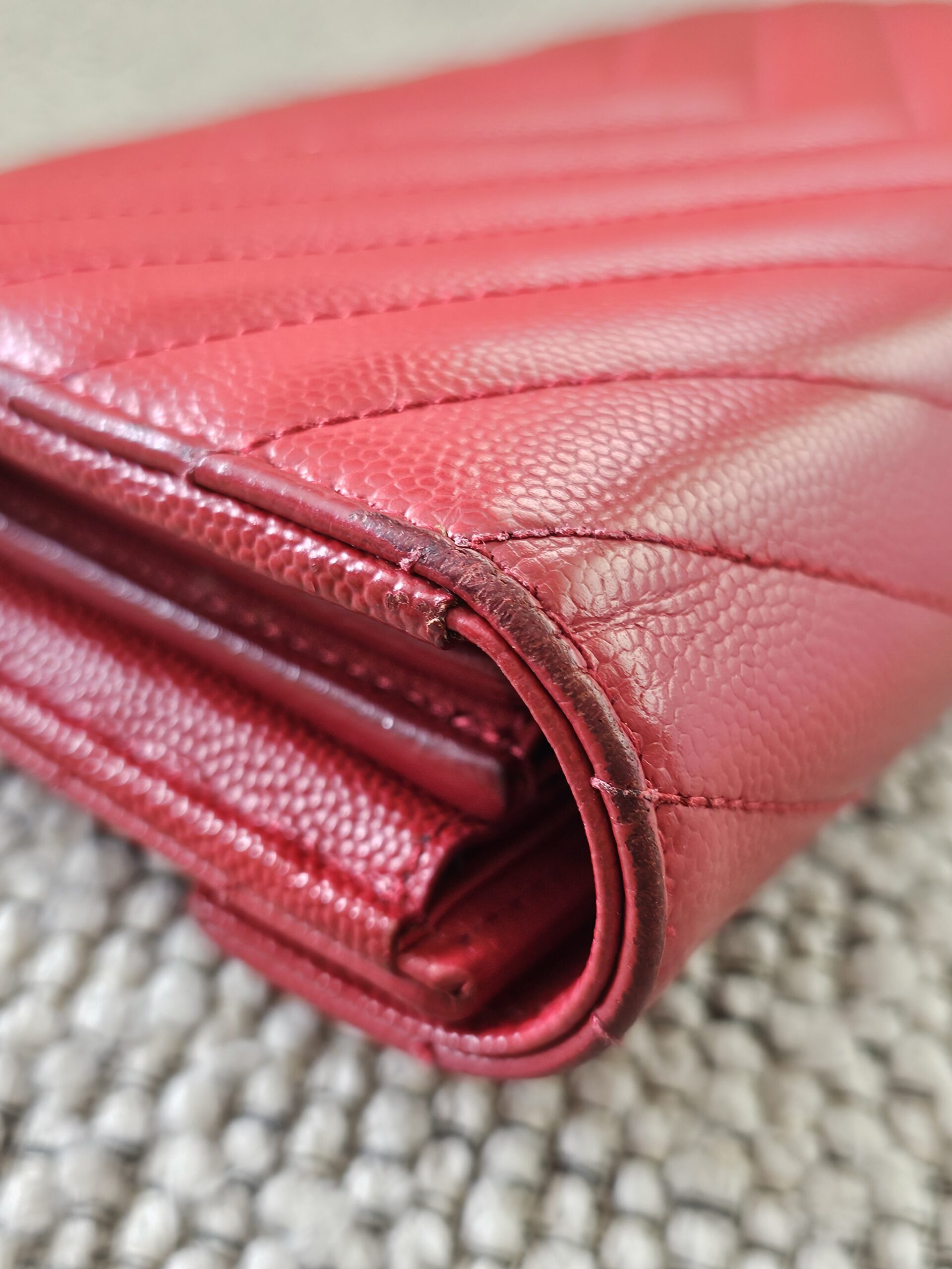 Saint Laurent YSL Cassandre Red Wallet - Image 11