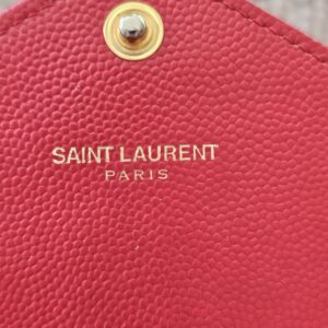 Saint Laurent YSL Cassandre Red Wallet - Image 10