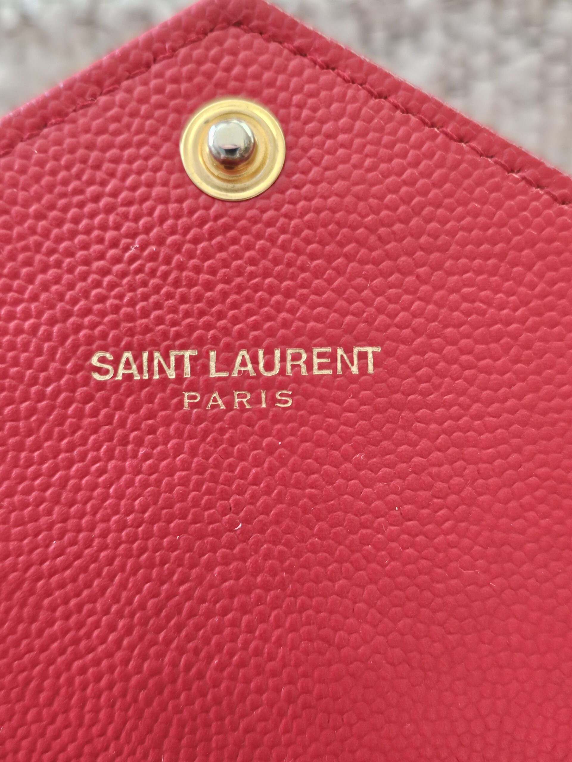 Saint Laurent YSL Cassandre Red Wallet - Image 10