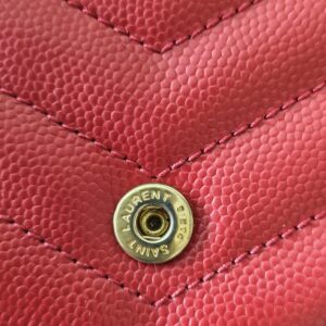 Saint Laurent YSL Cassandre Red Wallet - Image 9