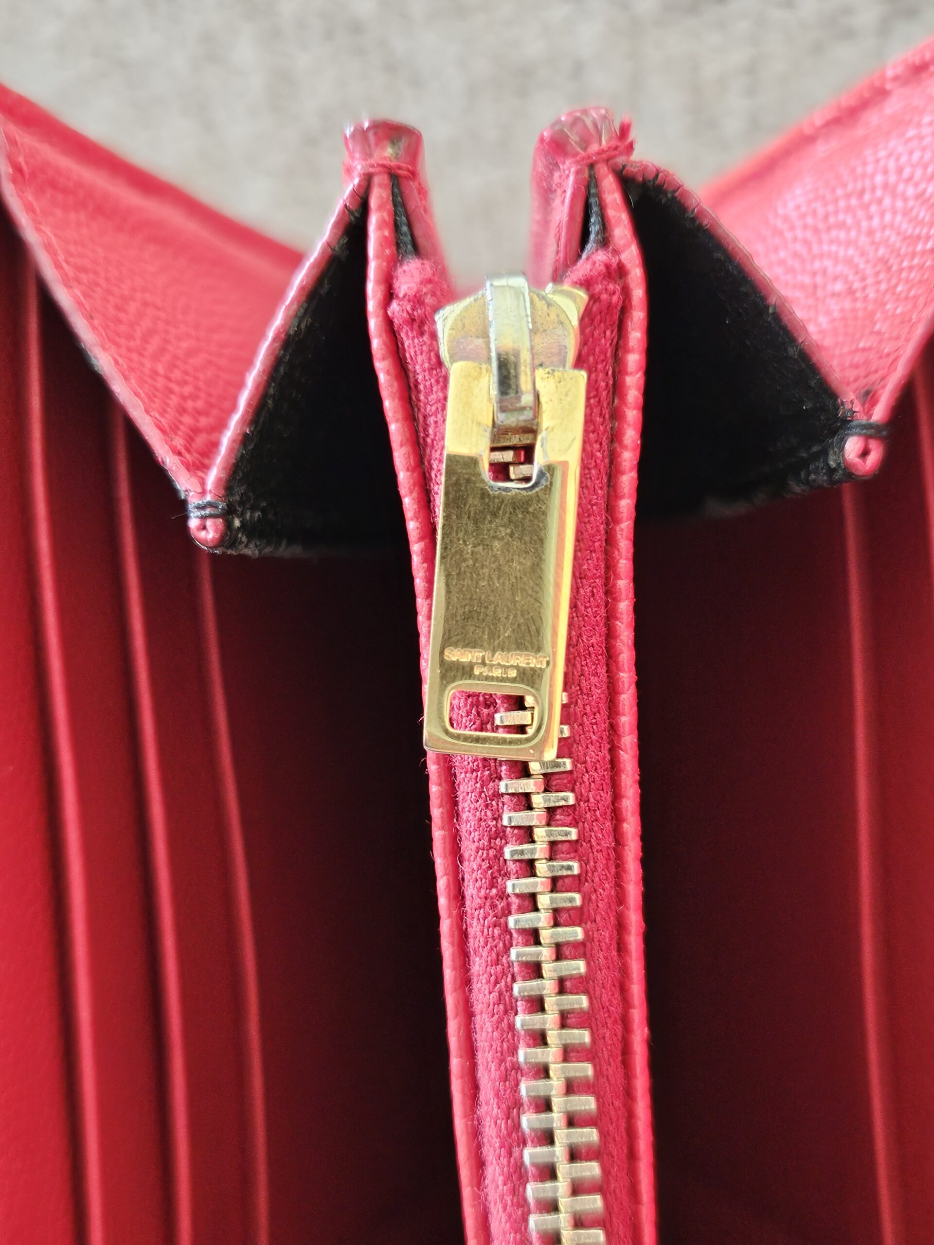 Saint Laurent YSL Cassandre Red Wallet - Image 14