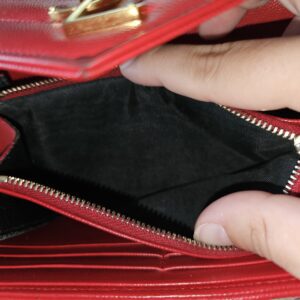 Saint Laurent YSL Cassandre Red Wallet - Image 15