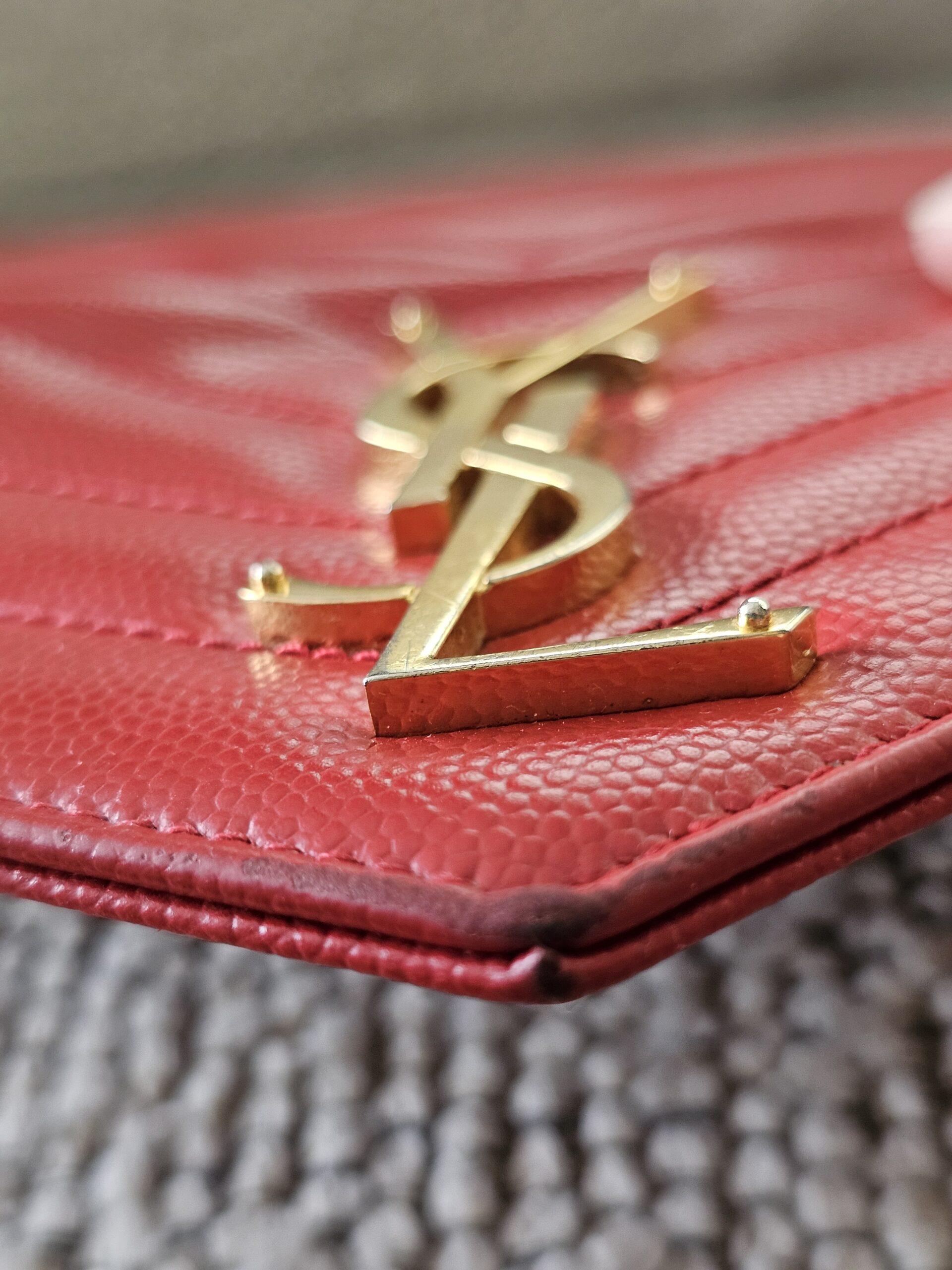 Saint Laurent YSL Cassandre Red Wallet - Image 17