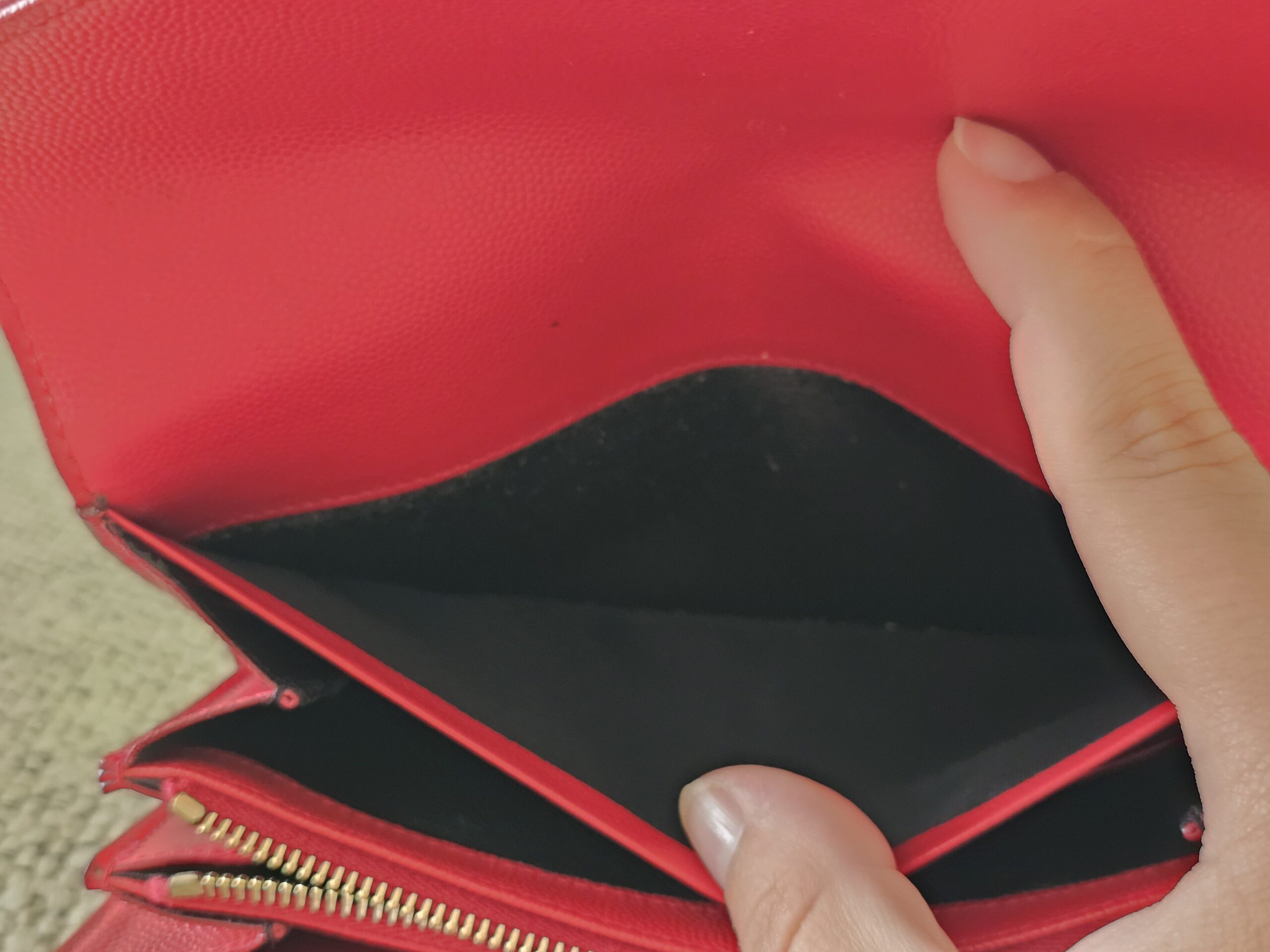 Saint Laurent YSL Cassandre Red Wallet - Image 18