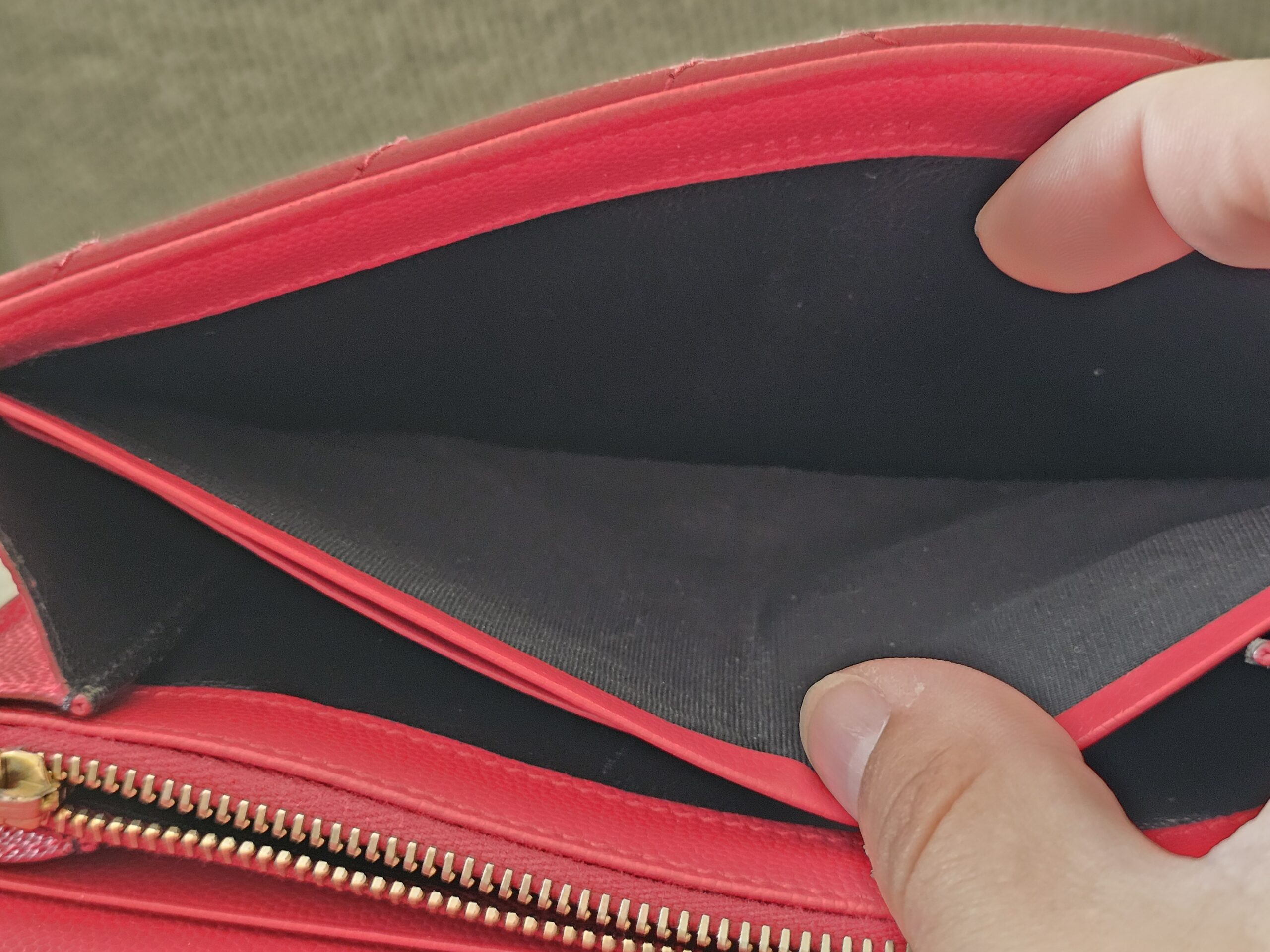 Saint Laurent YSL Cassandre Red Wallet - Image 20