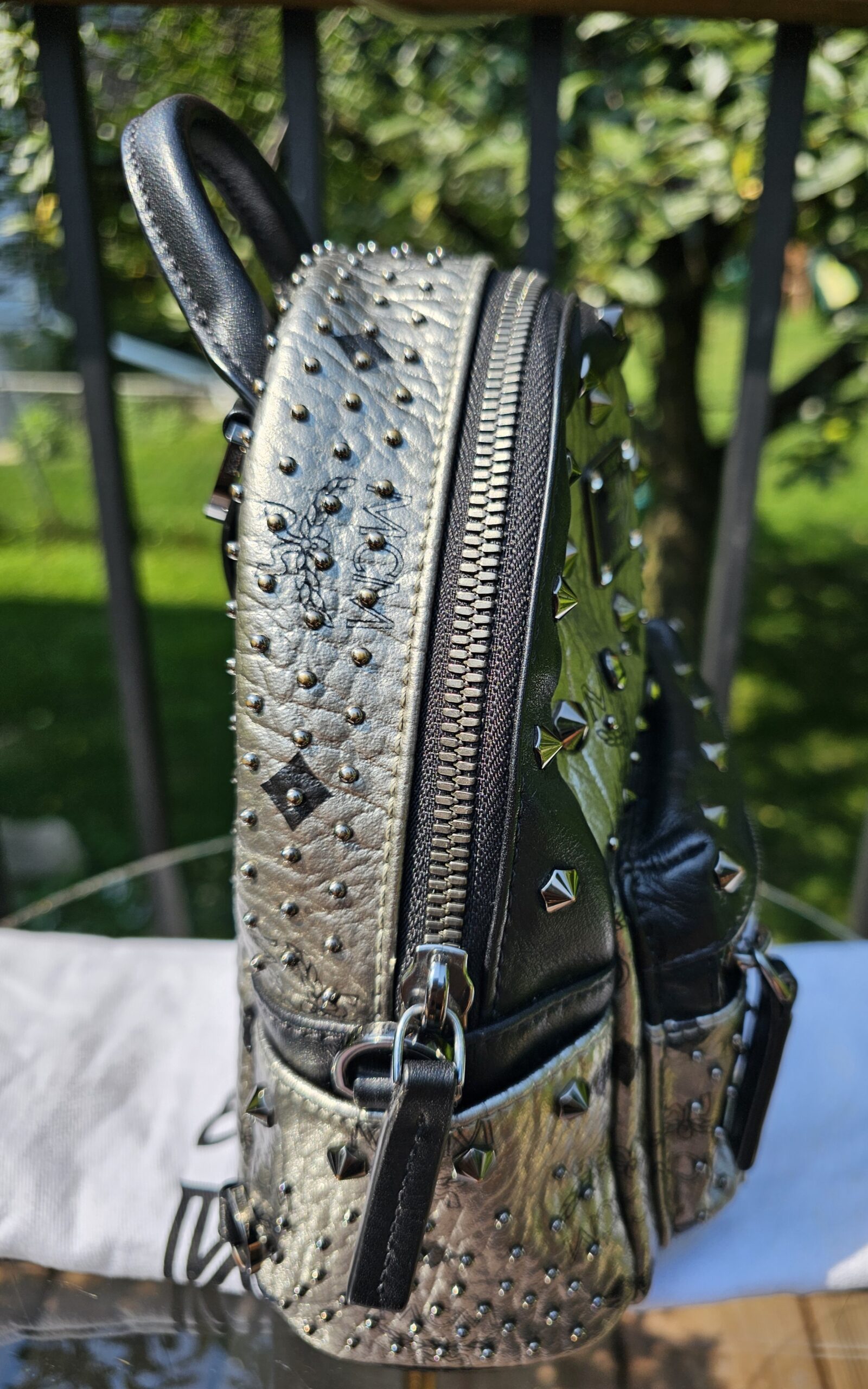 MCM Mini Backpack Metallic - Image 4
