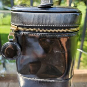 Vintage Chanel Patent Leather Vanity Case Black - Image 4
