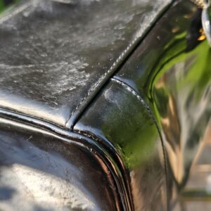 Vintage Chanel Patent Leather Vanity Case Black - Image 10