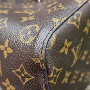 Close-up of the Monogram coated canvas on the Louis Vuitton NeoNoe MM