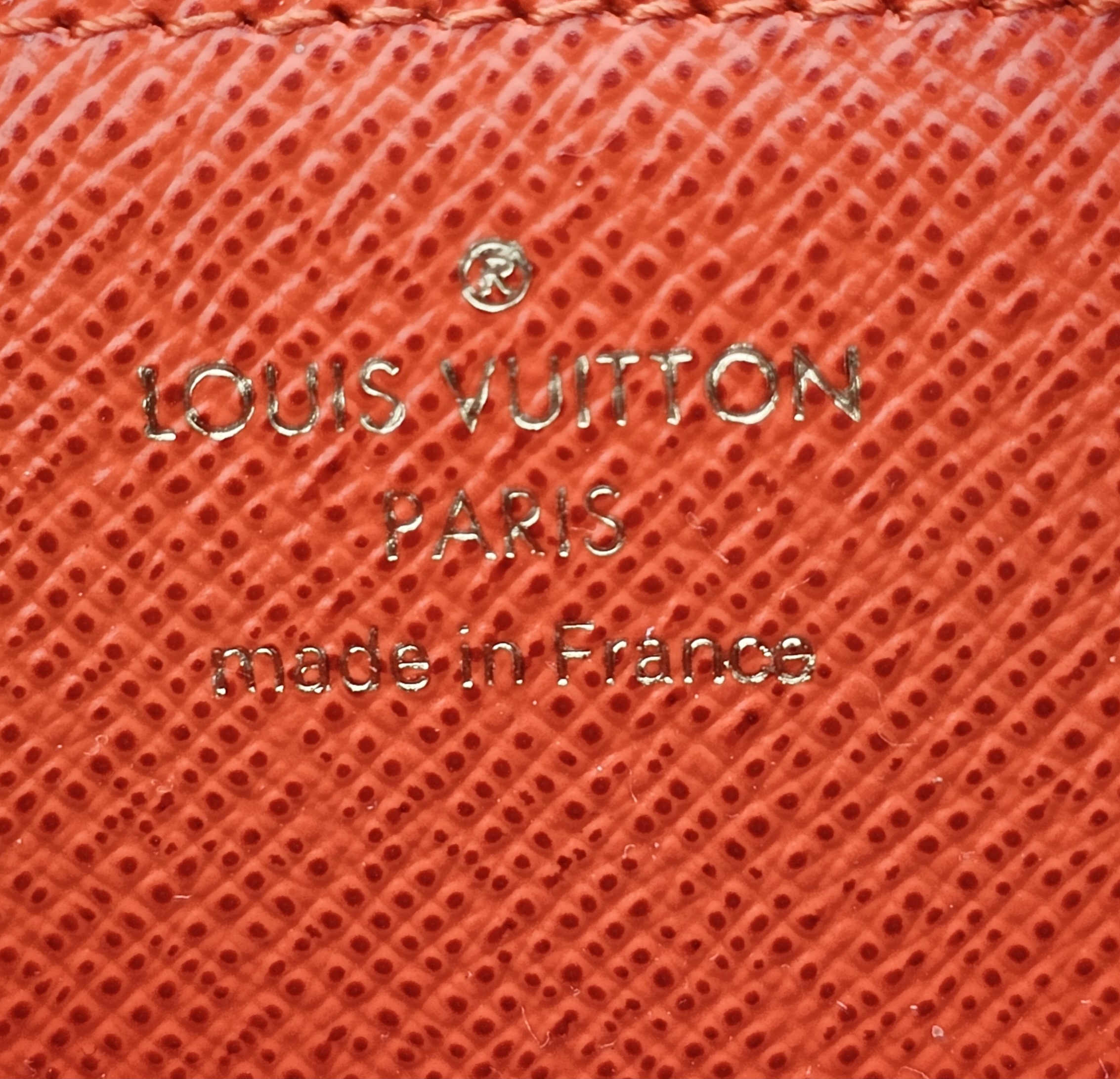 Louis Vuitton Paris made in France heat stamp inside the Zippy Multicartes