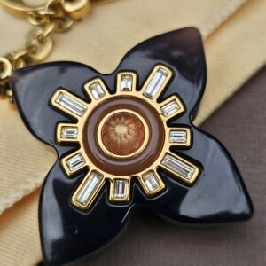 Close-up of the crystal detailing around the center of the Louis Vuitton Fleur d Etoile charm