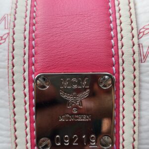 Mcm Visetos Boston Bag Hot Pink - Image 18