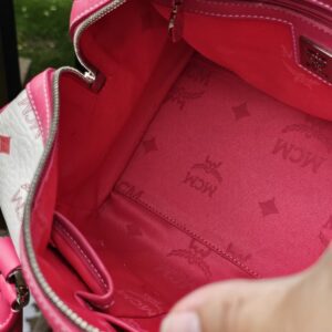 Mcm Visetos Boston Bag Hot Pink - Image 21