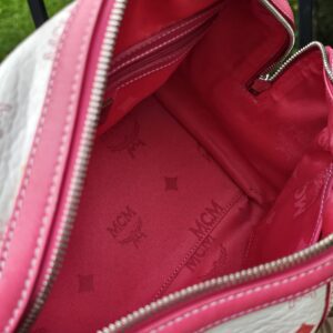 Mcm Visetos Boston Bag Hot Pink - Image 22