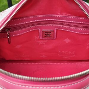Mcm Visetos Boston Bag Hot Pink - Image 23