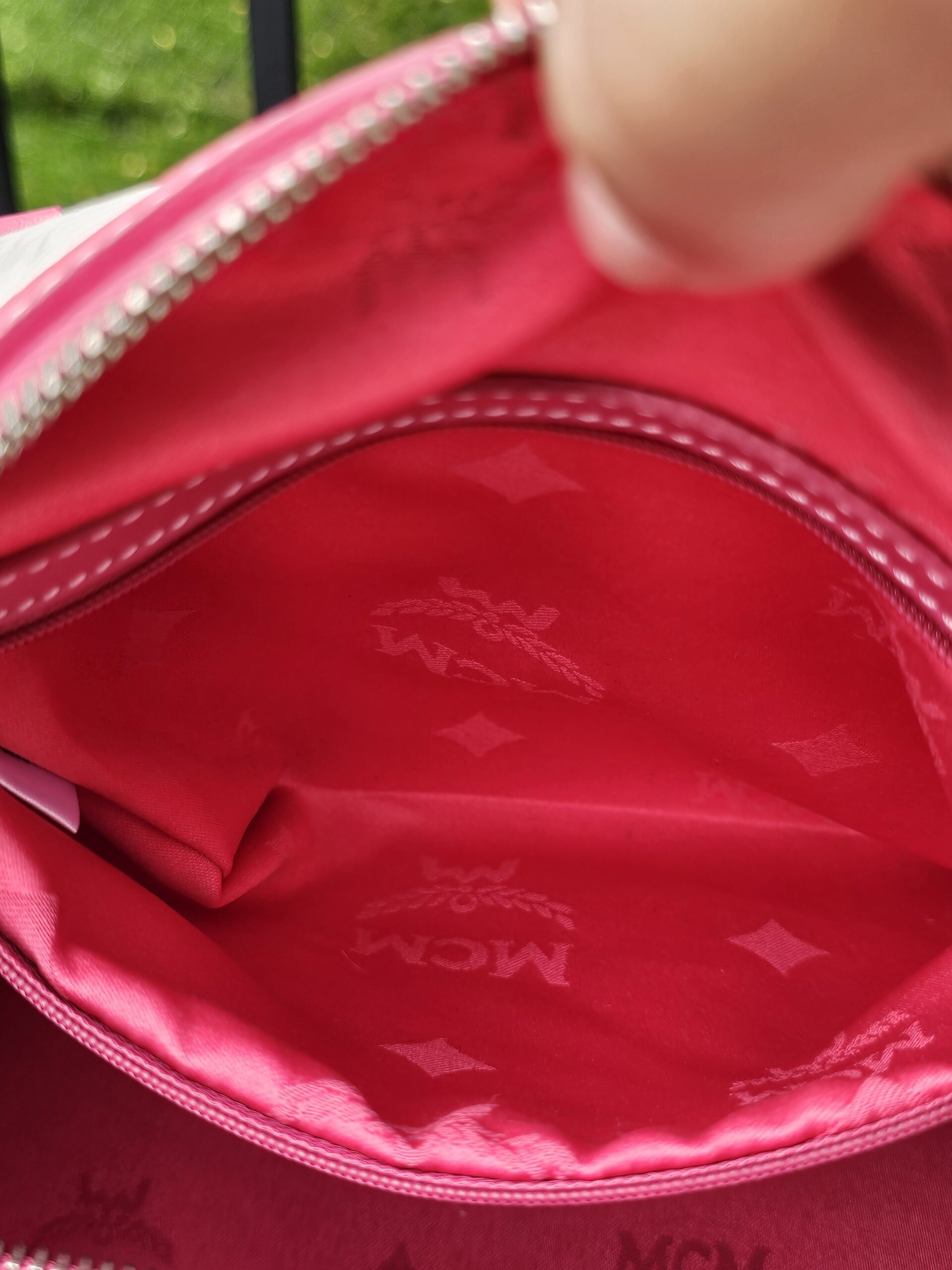 Mcm Visetos Boston Bag Hot Pink - Image 24