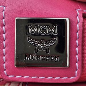 Mcm Visetos Boston Bag Hot Pink - Image 25