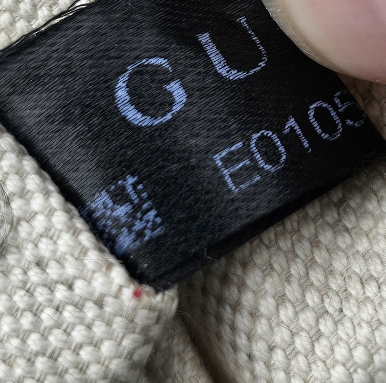 Gucci fabric label inside the Guccissima Large Heart Bit tote