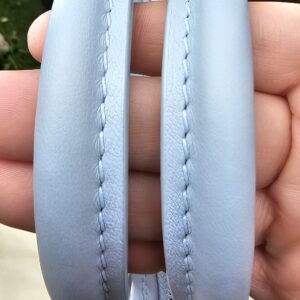 Close-up of the soft padded Bubblegram calfskin on the Louis Vuitton Alma BB