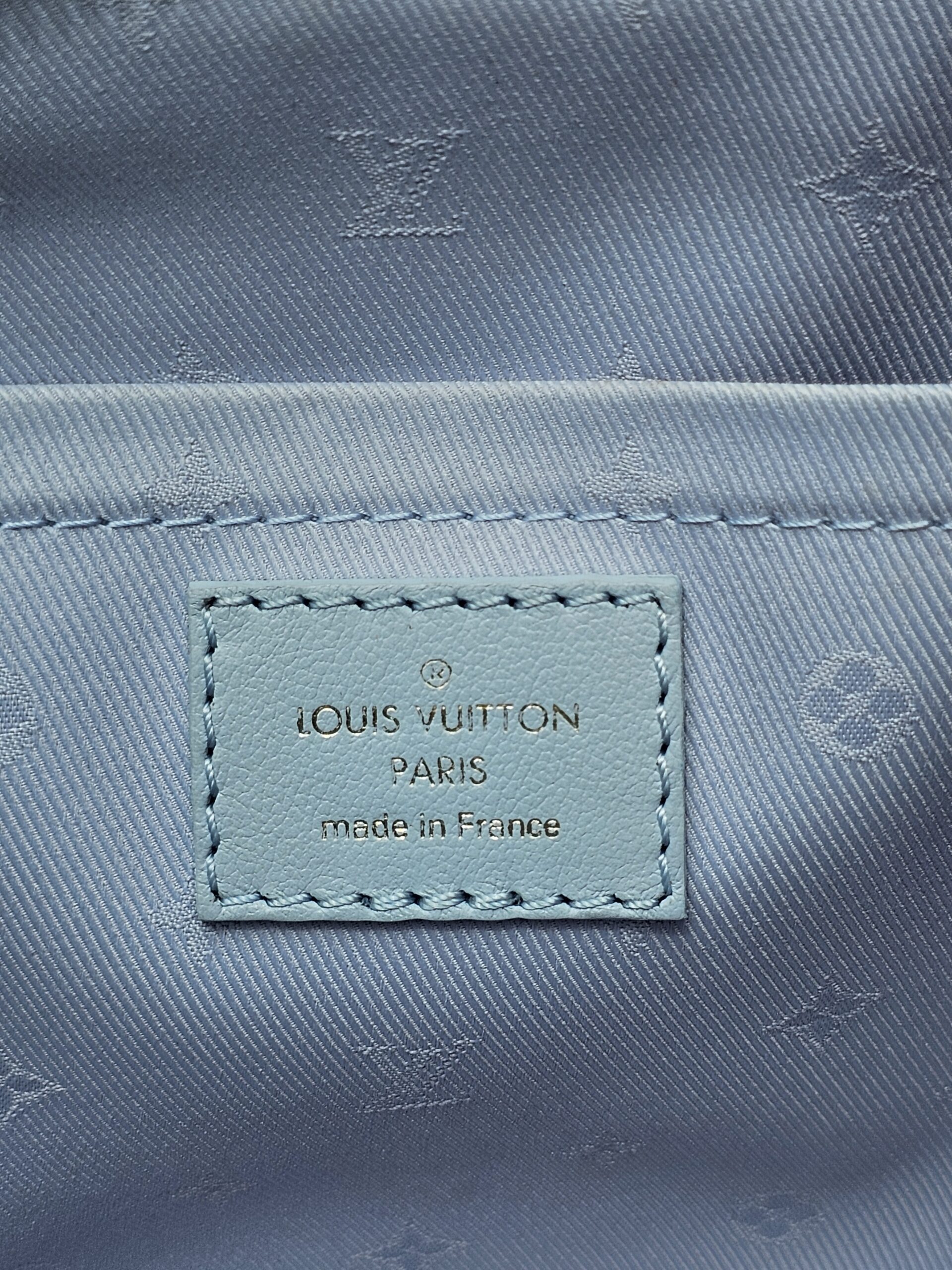Louis Vuitton Paris made in France heat stamp inside the Bubblegram Alma BB