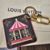 Louis Vuitton Illustre Pink Carousel key holder and bag charm in Monogram canvas with a pink carousel illustration and gold-tone clasp