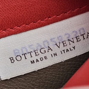 Bottega Veneta made in Italy fabric label sewn inside the continental wallet