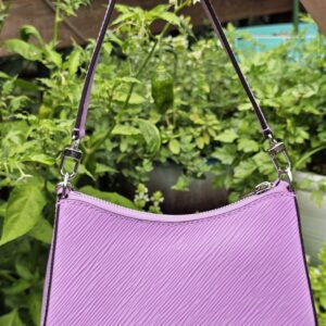 Back of the Louis Vuitton Epi Marellini showing the vibrant purple Epi leather grain