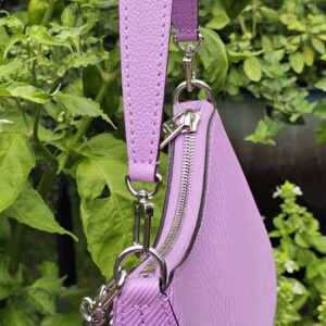 Louis Vuitton Epi Marellini in purple Epi leather shown from the side