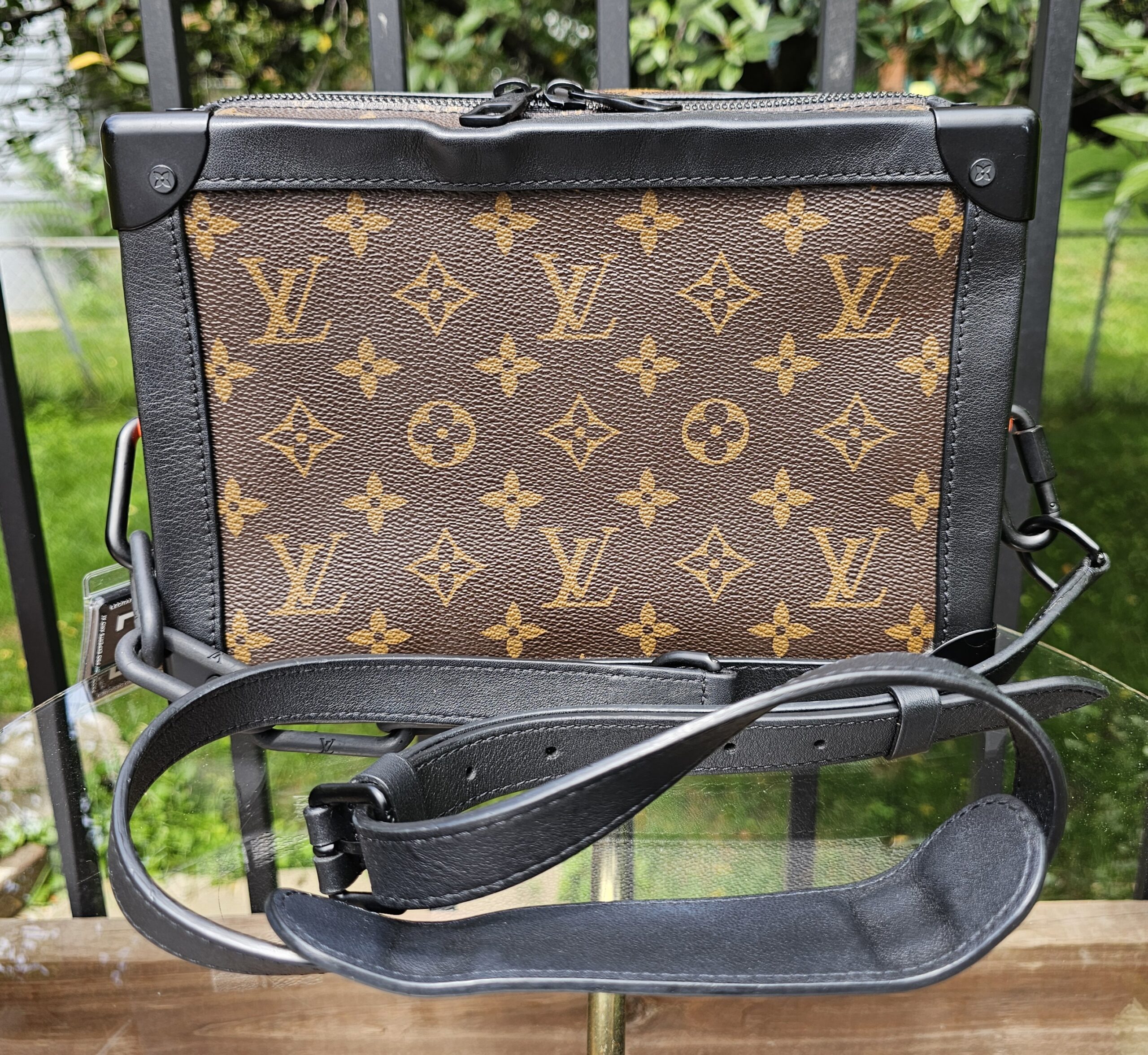 Louis Vuitton Monogram Solar Ray Soft Trunk in Monogram canvas with black leather trim and detachable strap
