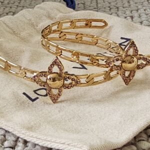 Louis Vuitton Crystal Flower Power Hoop Earrings