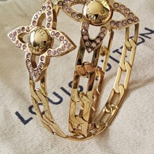 Louis Vuitton Crystal Flower Power Hoop Earrings - Image 3