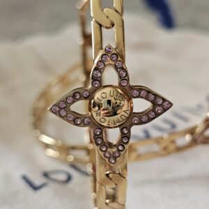 Louis Vuitton Crystal Flower Power Hoop Earrings - Image 4