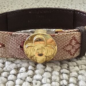 Louis Vuitton Millennium Wish bracelet in Monogram Mini Lin canvas with a gold-tone LV flower closure