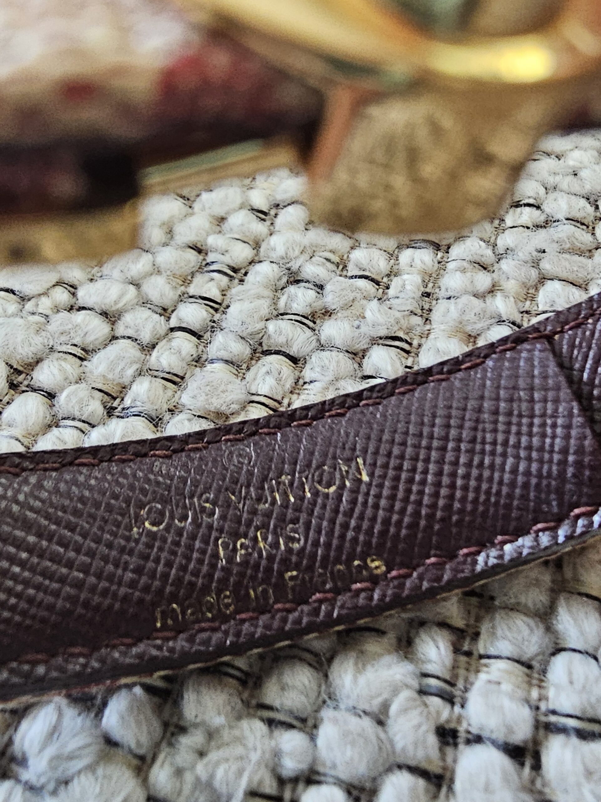 Louis Vuitton Paris made in France heat stamp on the burgundy leather lining of the Millennium Wish bracelet