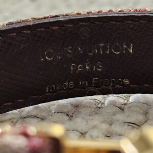 Close-up of the Louis Vuitton Paris made in France stamp inside the Millennium Wish bracelet