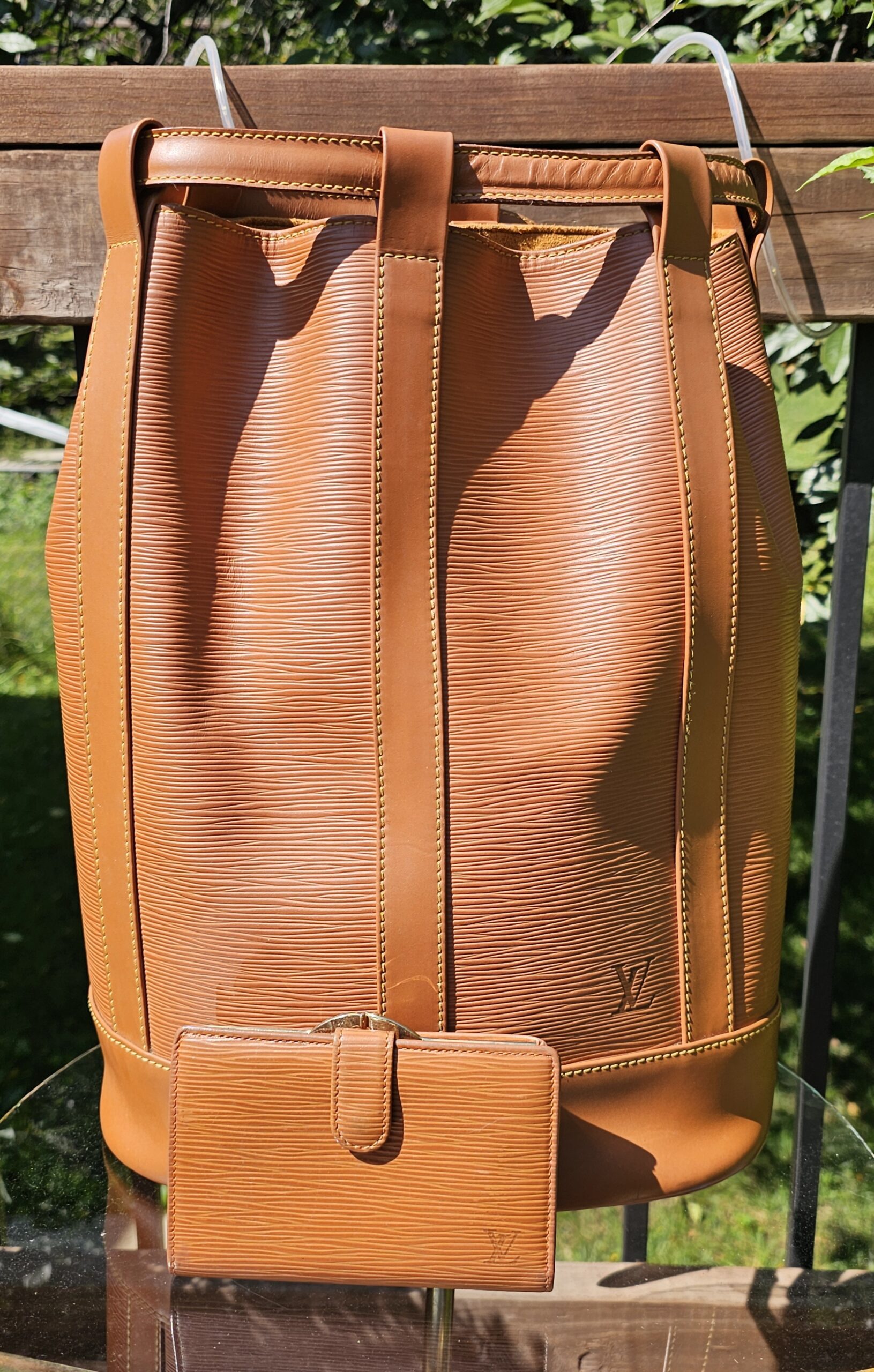 Louis Vuitton Randonnee PM backpack in Cipango Gold Epi leather with cinch closure