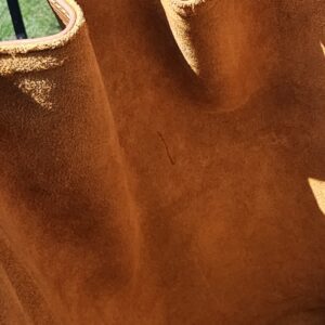 Brown Alcantara lining inside the Louis Vuitton Epi Randonnee PM