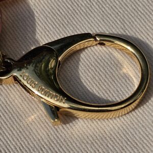 Gold-tone lobster clasp and key ring on the Louis Vuitton Insolence key holder and bag charm