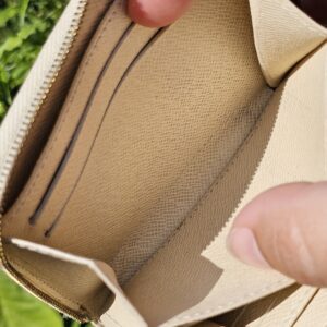 Card slots inside the Louis Vuitton Damier Azur Zippy Coin Purse