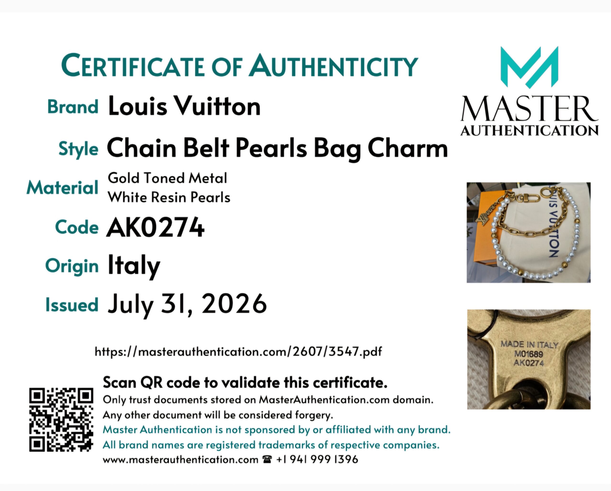 Pearl chains belt charm - Image 11