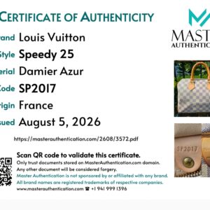 Louis Vuitton Speedy 25 Damier Azur Handbag | Authentic Designer Top Handle | Made in France | 2007 - Image 26