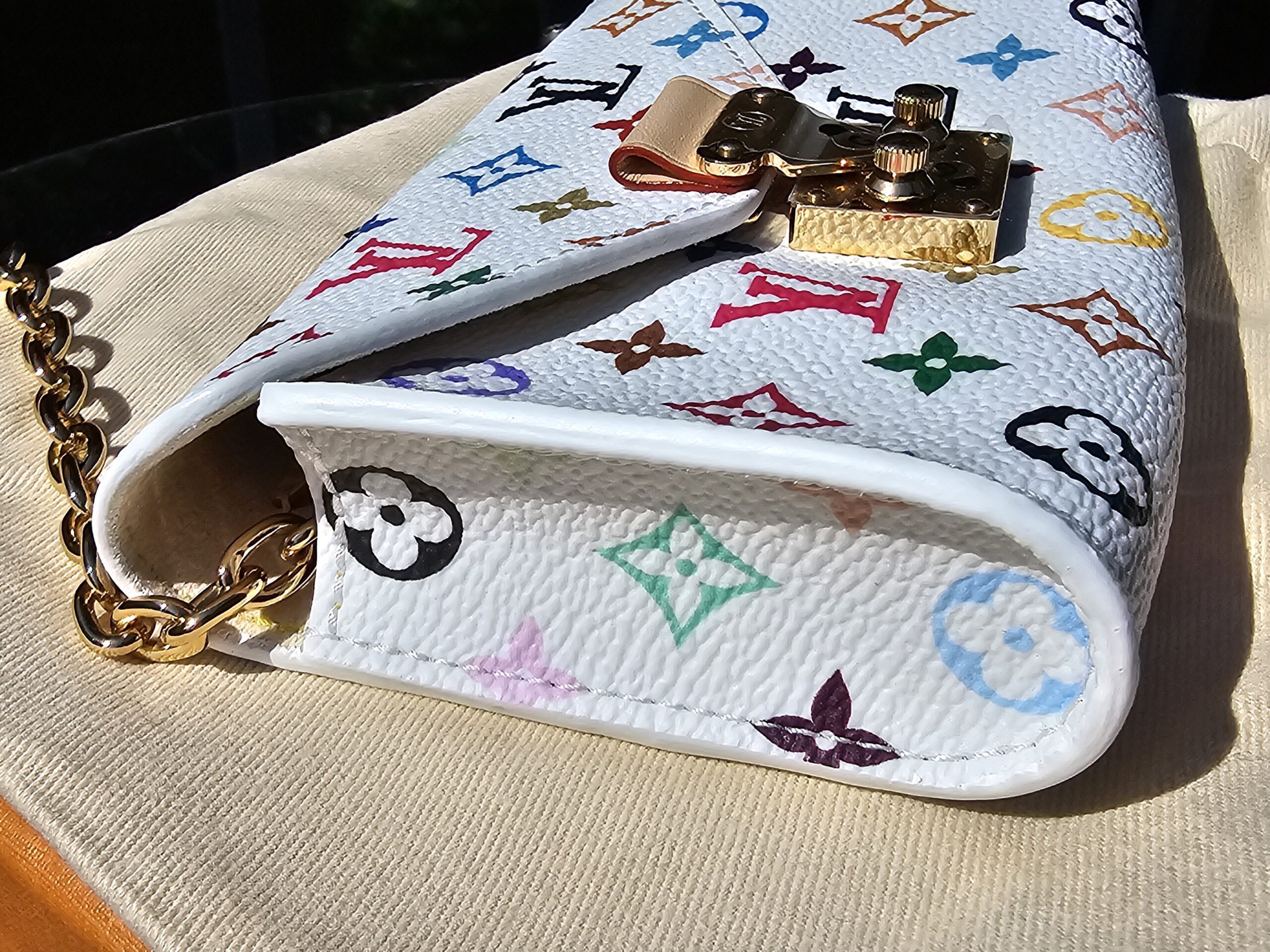 Pouch at an angle showing the side gusset and S-lock