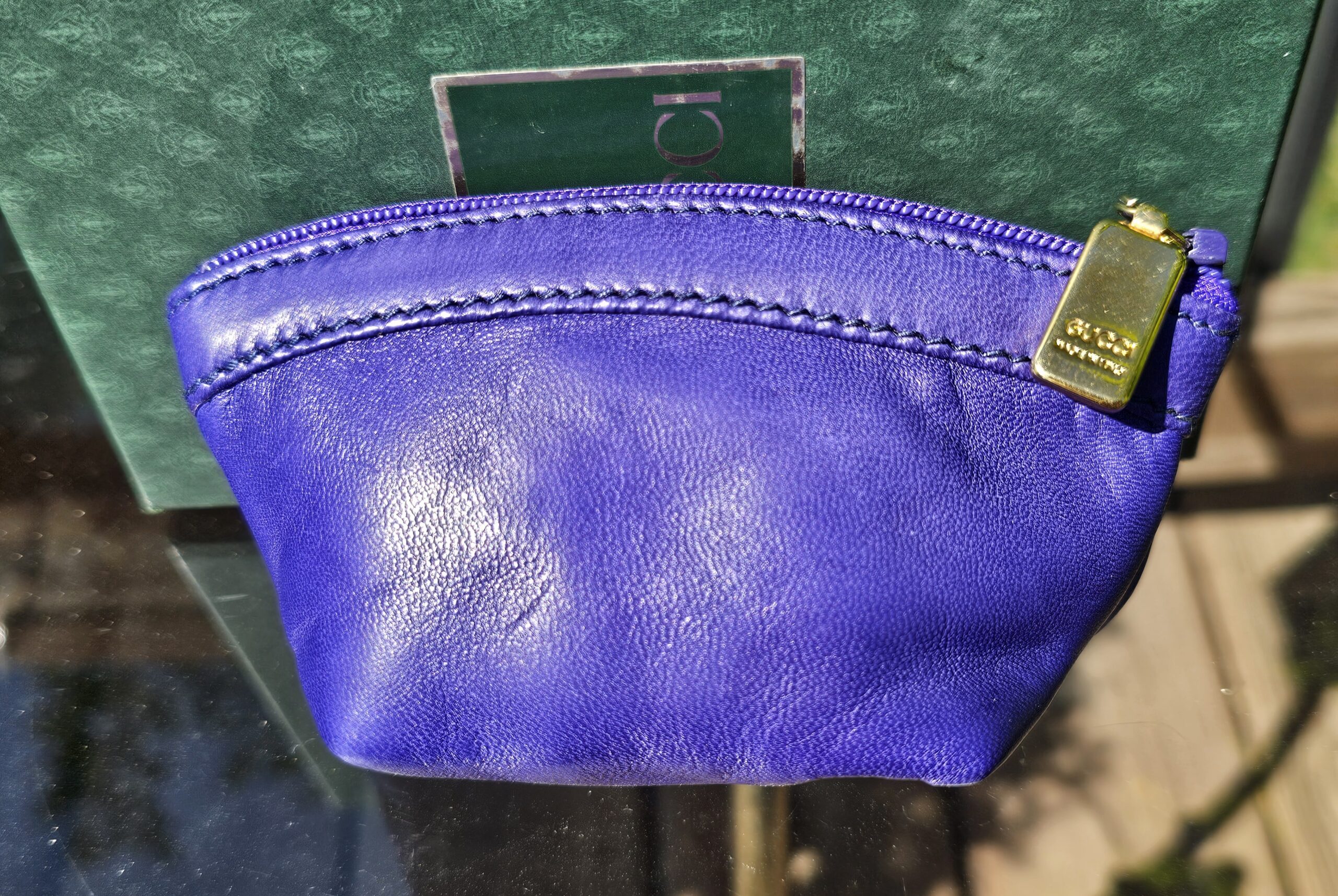 Vintage Gucci Coin Purse Purple - Image 3
