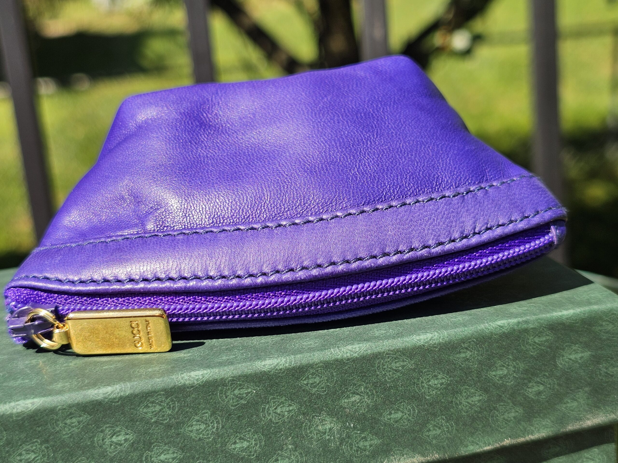 Vintage Gucci Coin Purse Purple - Image 8