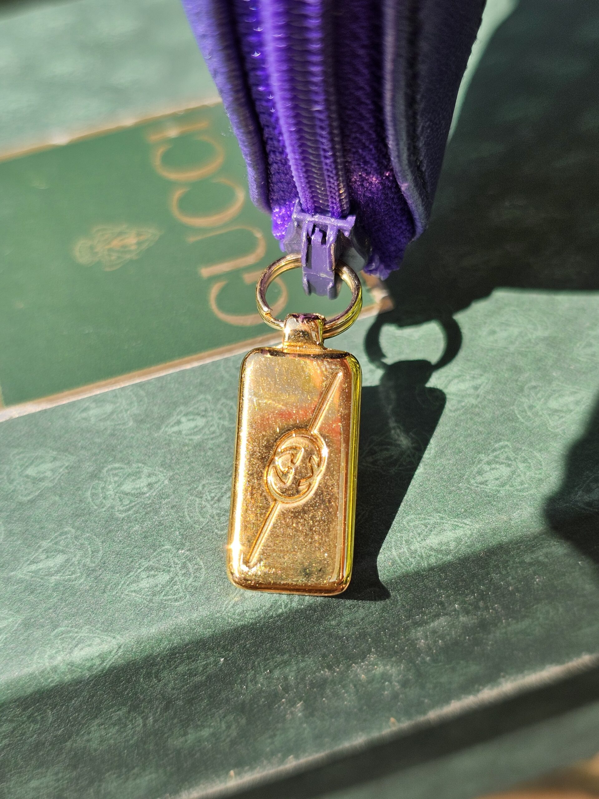 Vintage Gucci Coin Purse Purple - Image 9