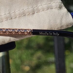 Made In Italy engraved along the temple arm of the Louis Vuitton LV Drive sunglasses