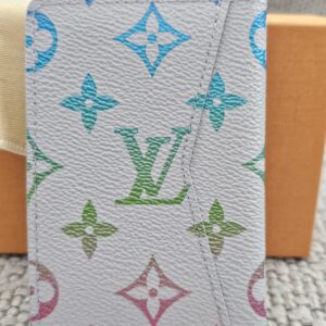 Back of the Louis Vuitton Iridescent Gradient Pocket Organizer showing the gradient Monogram print